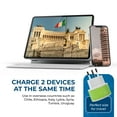 thumbnail image 5 of OREI Italy, Uruguay Power Plug Adapter with 2 USA Inputs - Travel 3 Pack - Type L (US-12A), 5 of 11