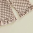thumbnail image 6 of Mercatoo Toddler Girls Cute Clothes Sets Baby Girl Sweet Casual Summer Outfits Plaid Tank Tops Matching Ruffl1 He1 Wide Leg Pants Set, 6 of 9