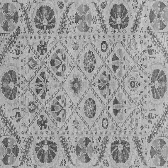 Ahgly Company Indoor Square Abstract Gray Modern Area Rugs, 3' Square