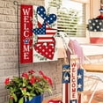 thumbnail image 6 of Memorial Day Garden Flag 12x18 Double Sided 4th of July Patriotic Independence Day Farmhouse Garden Flag Outside, Burlap Welcome Yard Flag USA Flag Hearts Red White Blue Decorations, 6 of 7