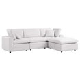 thumbnail image 4 of Modway Commix 4-Piece Outdoor Patio Sectional Sofa in White, 4 of 10
