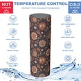 thumbnail image 5 of Pioneer Flower Floral Print Pattern 20oz Skinny Tumbler with Straw & Lid, Double Wall Vacuum Insulated Cup, Leak-Proof, Cup Holder Friendly, Hot 6H Cold 12H, 5 of 6
