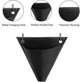 thumbnail image 2 of Bolsa para Plantas de Pared de jardín de 1 Pieza, Bolsillo para Plantar Vertical, Bolsa para Plantar Colgante, diseño Triangular para Exteriores, Interiores, hogar, decoración, Patio (Negro) 8, 2 of 5