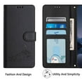 thumbnail image 4 of Phone Case for Samsung Galaxy A05 Wallet Case Cat Pattern PU Leather Case with [RFID Blocking] Card Slots Kickstand Shockproof Magnetic Flip Cover, Black, 4 of 7