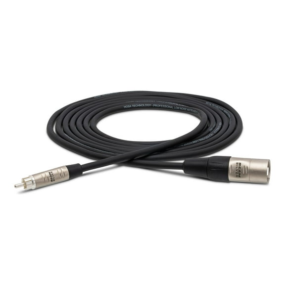 Unbalanced RCA Male to 3-Pin XLR Male Audio Cable, 5'