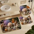thumbnail image 5 of Seashell On The Beach Bathroom Sets with Shower Curtain And Rugs, Incl with 12 Hooks，Toilet Lid Oval Rug, 5 of 7