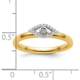 thumbnail image 5 of Solid Sterling Silver Stackable Expressions Evil Eye Diamond Ring - Ring Size 7.0 Natural Diamonds, 5 of 8