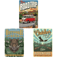 thumbnail image 1 of Placa Metal Vintage Por Carretera Pintura Hierro Rectangular Artística Pared 30x40cm, 1 of 7