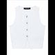 thumbnail image 1 of Chaleco de Suéter Corto Sin Mangas para Mujer, Moderno Top de Punto de Verano, Cuello Redondo, Botones, Estilo Y2K, para Salir. M, 1 of 10