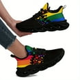 thumbnail image 2 of Coolcustomize Women's Rainbow Gradient & Hearts LGBTQ+ Pride Mouth Sneakers, Lightweight Breathable Laceup Running Walking Shoes - Gifts for Pride Parade, Party - Cushioned EVA Sole Trendy Footwear, 2 of 8