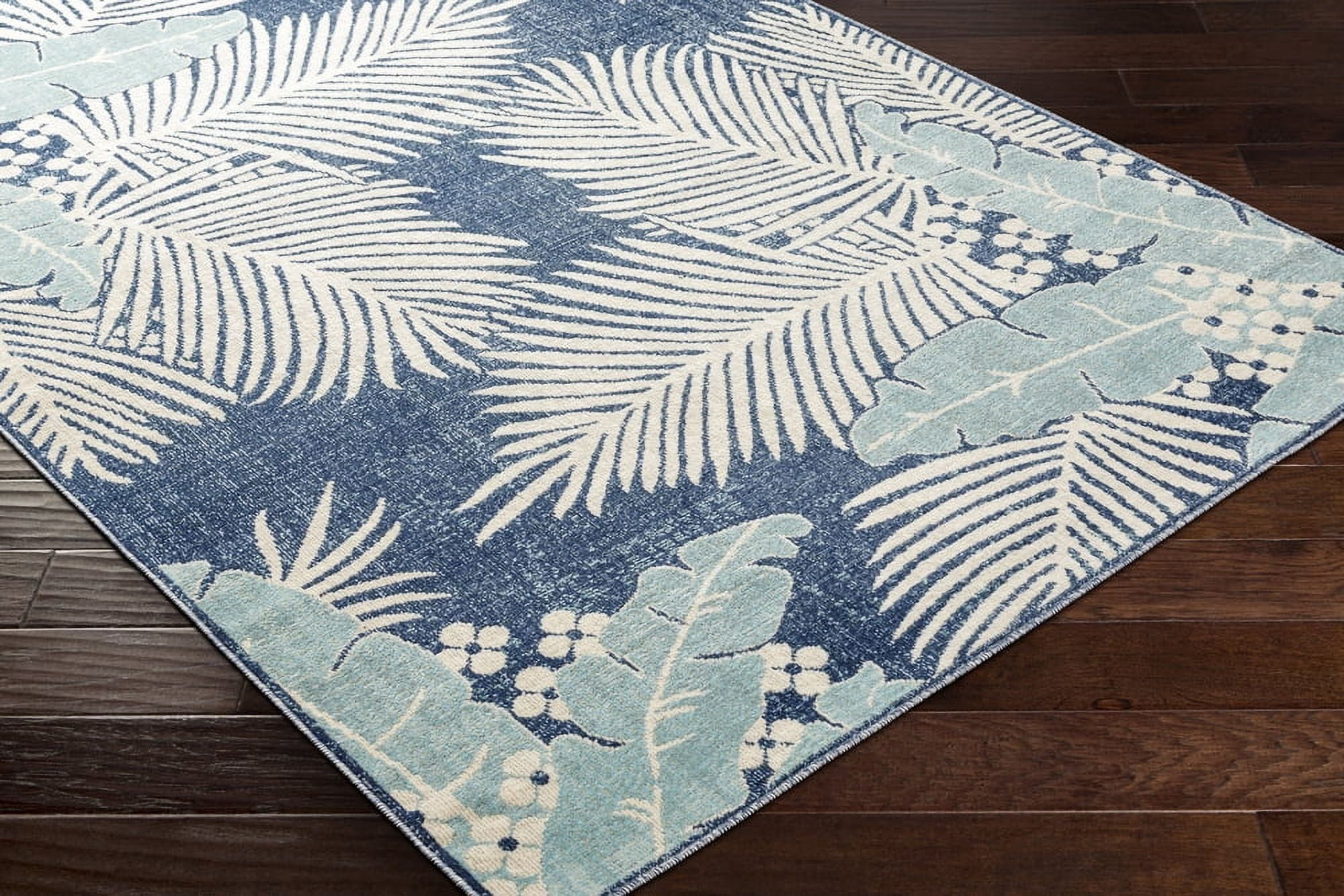 Livabliss Outdoor Rugs, 7x9 Bodrum Coastal Tan Area Rug for Patio, Porch, Deck, Backyard, Waterproof Indoor Outdoor Carpet (6'11" x 9')