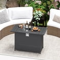 thumbnail image 4 of Costway 44.5" Propane Fire Pit Table with Metal Slatted Tabletop & Stainless Steel Burner Black, 4 of 10