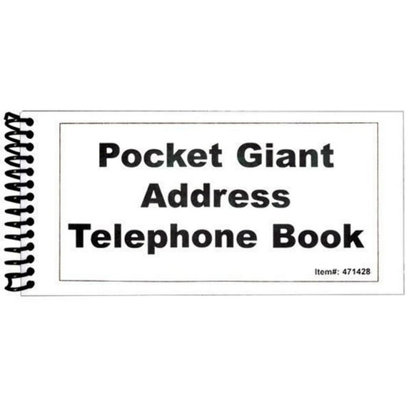 Pocket Giant address and telephone book w/pen