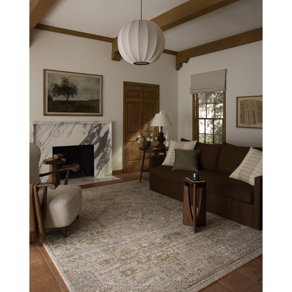 Loloi Milena Ivory / Ochre 5'-2" x 7'-6" Area Rug