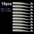 thumbnail image 3 of 10pcs/Lot Soft Lures Silicone Worms Baits, Jigging Wobblers Fishing Lures Jigs, Artificial Swimbaits For Bass Carp Tackle, 1.97inch 2.36inch 7.1.97inch, 3 of 10