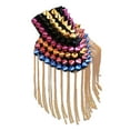 thumbnail image 2 of Necvior Vintage Studded Brooch Epaulet Punk Point Tapered Rivet Tassel Epaulettes Gifts, 2 of 17