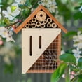 thumbnail image 4 of Pollinating Palace - Bee & Butterfly Wooden Insect Hotel - Multi-Compartment, Home For Butterflies, Ladybugs, and Other, 4 of 7