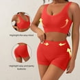thumbnail image 4 of Womens Sports Bra Set Wireless Small Bust Push-up Beautiful Back Camisole Tank Top European Style Plus Size Girl Comfortable Sports Bra Set M, 4 of 9