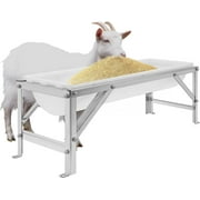 Stainless Steel Livestock Feed Trough, Large Capacity Horse Feeder Water Trough with Stand for Calves, Goats, Sheep, Horses