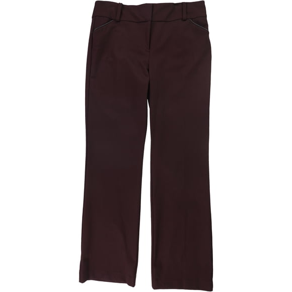 Alfani Womens Wide Leg Casual Trouser Pants wine 12x32