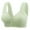 Green, variant on Women's Front Buckle Non Underwire Bra - Solid Color Supportive Top, Polyester Material, 36-44 Sizes, Spring/Summer/Autumn/Winter