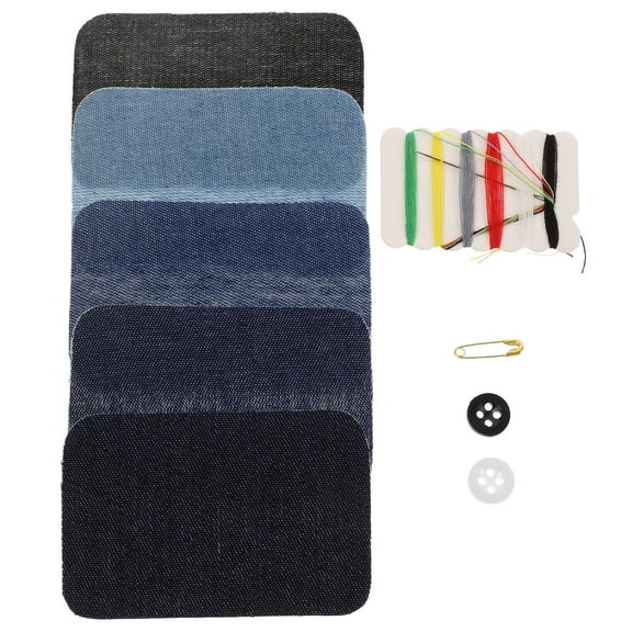 PAMINGONO Sew On Patches Blue for Jeans Pants 1 Set