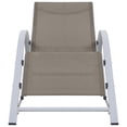 thumbnail image 2 of vidaXL Chaise Longue Textilène et Aluminium Taupe, 2 of 5