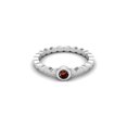 thumbnail image 2 of 925 Sterling Silver 3mm Round Garnet Stackable Women Anniversary Ring, 2 of 3