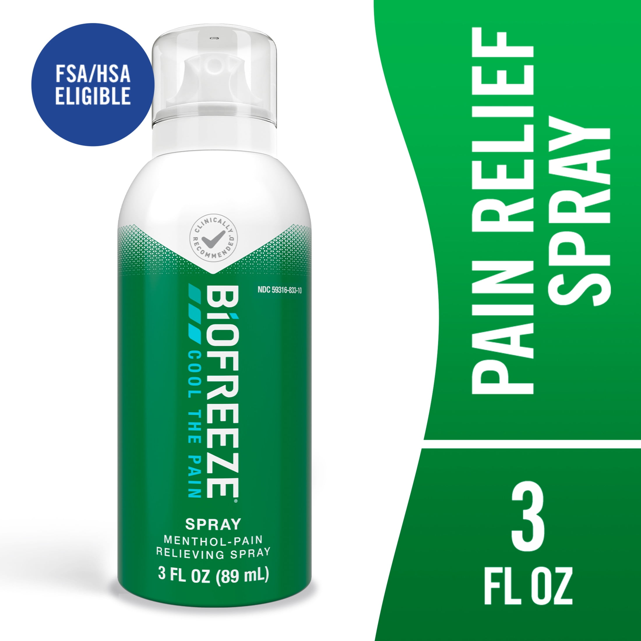 Biofreeze Pain Relief Spray, Back Knee Muscle Joint and Arthritis Pain  Relievers, Menthol, 3 oz HSA/FSA Eligible - Walmart.com
