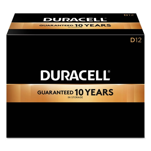 Duracell, DUR01301, Coppertop Alkaline D Battery - MN1300, 12 / Box, Black