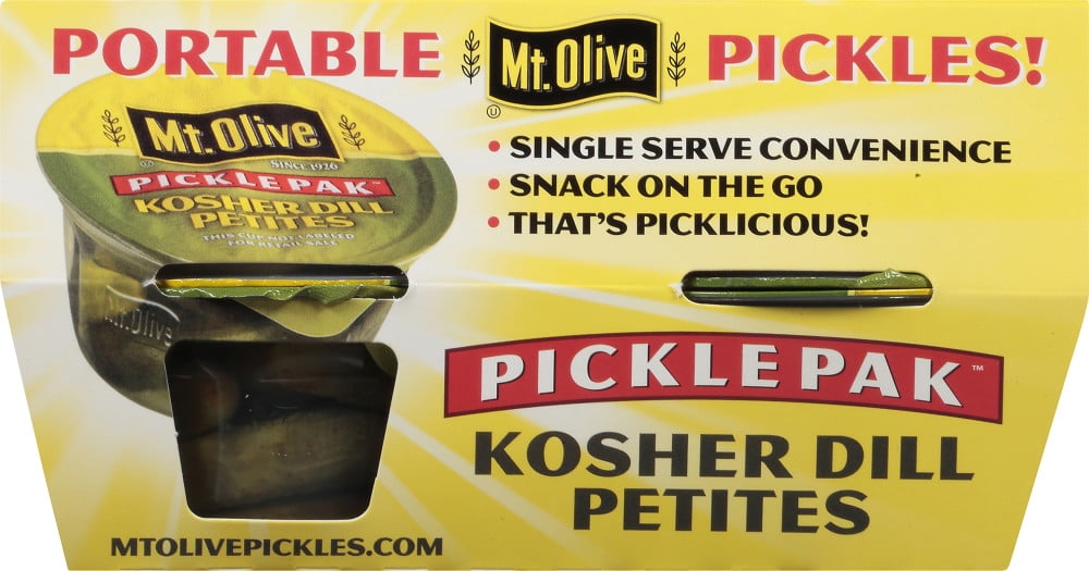 Mt. Olive picklePak Kosher Dill Petite Pickles, 4 pk of 3.7 fl oz cups