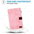 thumbnail image 5 of Leather Case for 2021 Samsung Galaxy Tab A8 10.5" (SM-X200 or SM-X205) - Flip Lightweight Wallet Case with Stand / Card Holders, Protective Fold Stand Classic Cover (Pink), 5 of 5