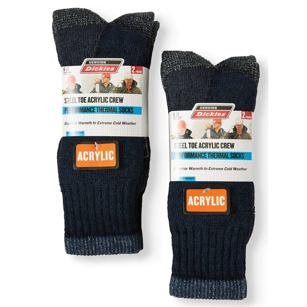 Dickies Genuine Dickies Men's Acrylic Thermal Steel Toe Crew Socks, 4