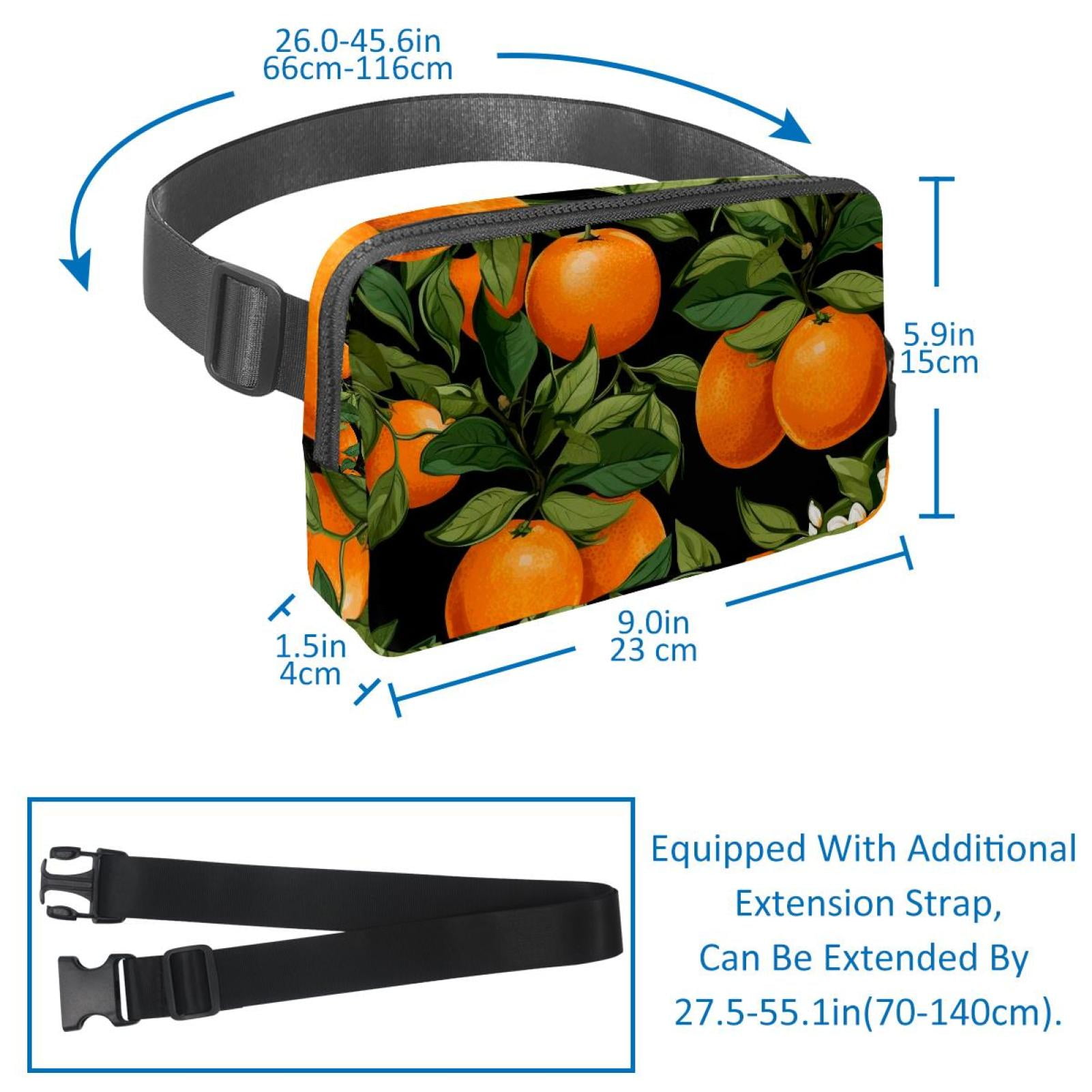 Maple leaf Lightweight Adjustable Crossbody Bag with Extension Strap - Unisex Fanny Pack, Money Belt, Waist Bag
