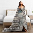 thumbnail image 4 of XZYG Happy Retirement Throw Blanket Soft Fuzzy Fleece Blanket For Couch Bed Living Room Decoration(60*80inch), 4 of 5