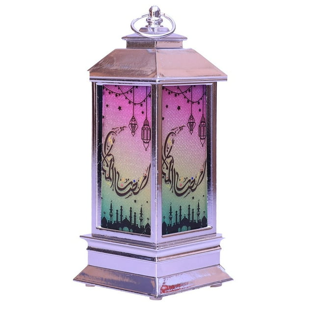 Ramadan Wind Lantern Festival Gift LED Electronic Candle Night Light Garden Ramadan Wind Lantern