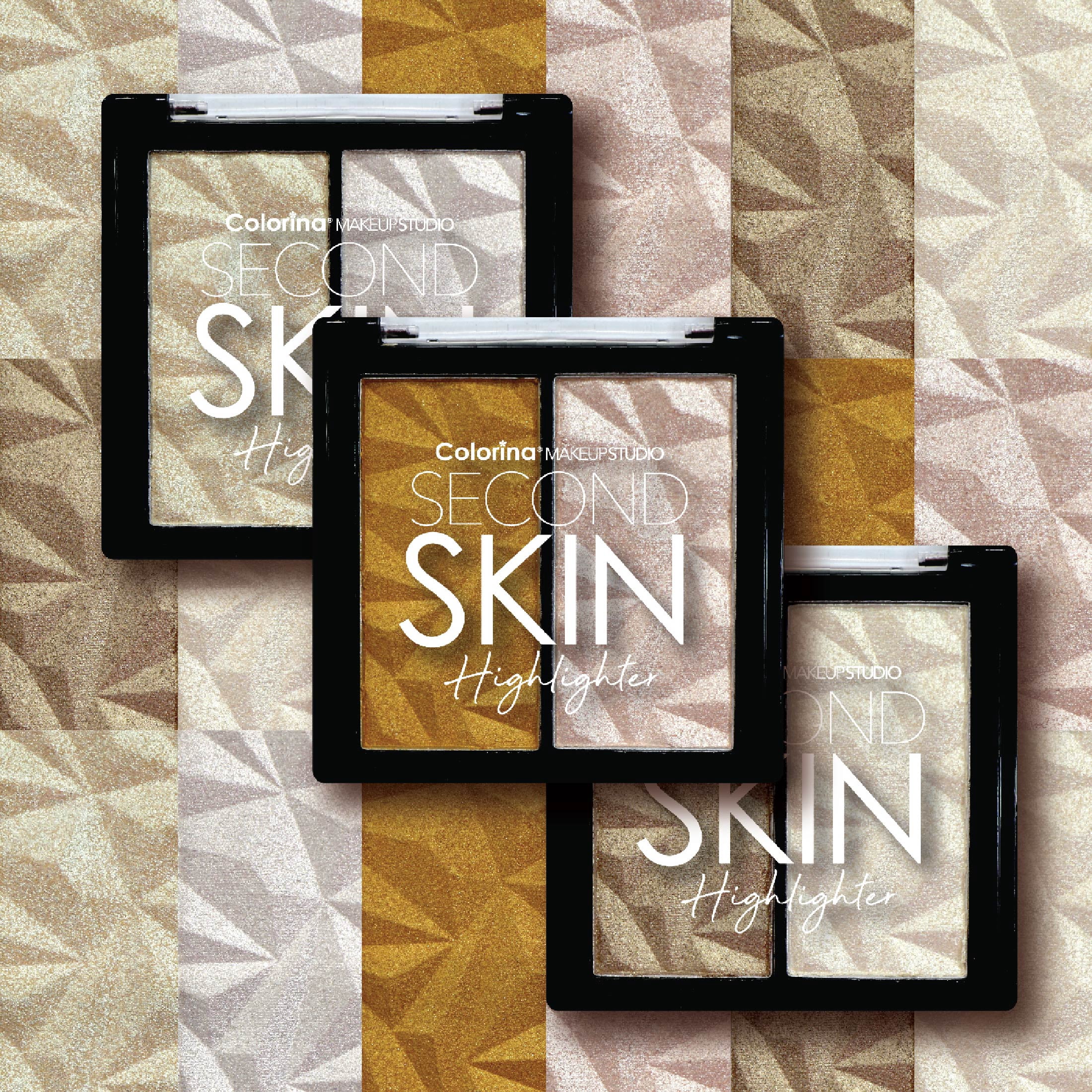 Colorina Makeup Studio Second Skin Collection Duo Highlighter Shade 01 0.26 oz