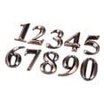 thumbnail image 2 of 20Pc Gate Digits 0 to 9 Number Tag Numeral Door Plaque House Drawer Sign Plating Hotel Home Sticker Bronze, 2 of 5