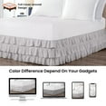 thumbnail image 4 of SGI Bedding 18 Inch Multi Ruffled Bed Skirt | Microfiber Bed Skirt | Fade Resistant, Wrinkle Free, Anti-static, Decorative, Extra Storage Space, Clutter-Free | Full, Light Gray, 4 of 8