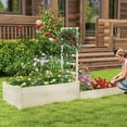 thumbnail image 2 of Costway 87" Raised Garden Bed with Trellis 2 Planter Boxes Open-ended Base for Patio, 2 of 10