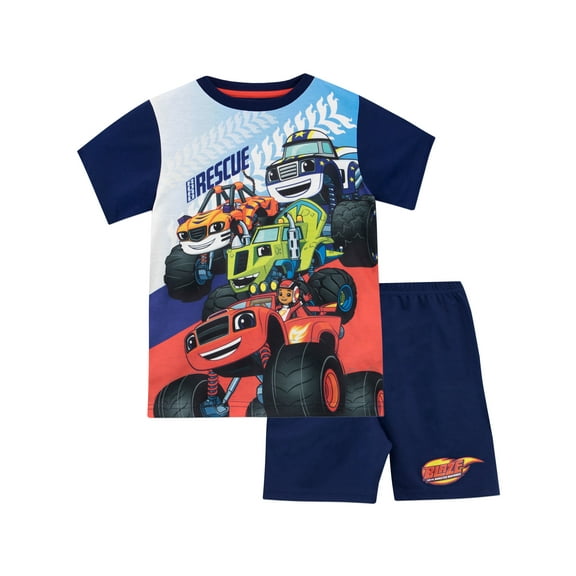 Blaze & The Monster Machines Boys Short Sleeve & Leg Pajamas Sizes 2T-8