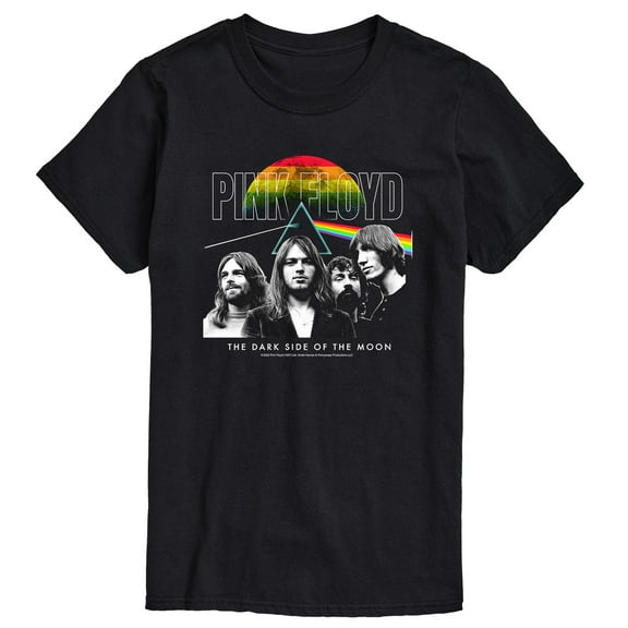 Pink Floyd - The Dark Side Of The Moon With Band - Men's Short Sleeve Graphic T-Shirt
