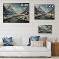 thumbnail image 4 of Designart "Mountain Tranquility in Winter I" Landscapes Print on Natural Pine Wood, 4 of 5
