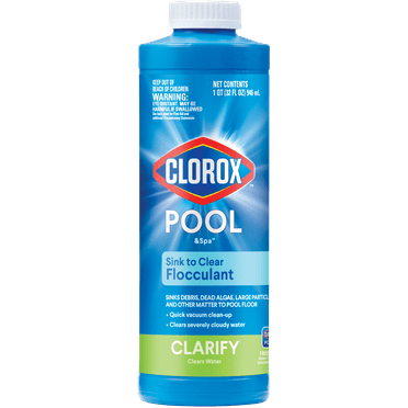 Clorox Pool&Spa Sink to Clear Pool Clarifier Chemicals, 32 oz Liquid