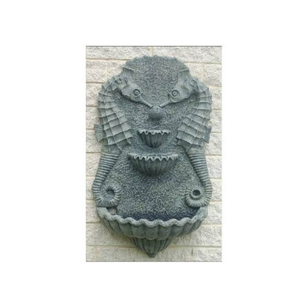 Sea Horse Wall Fountain in Moss Finish