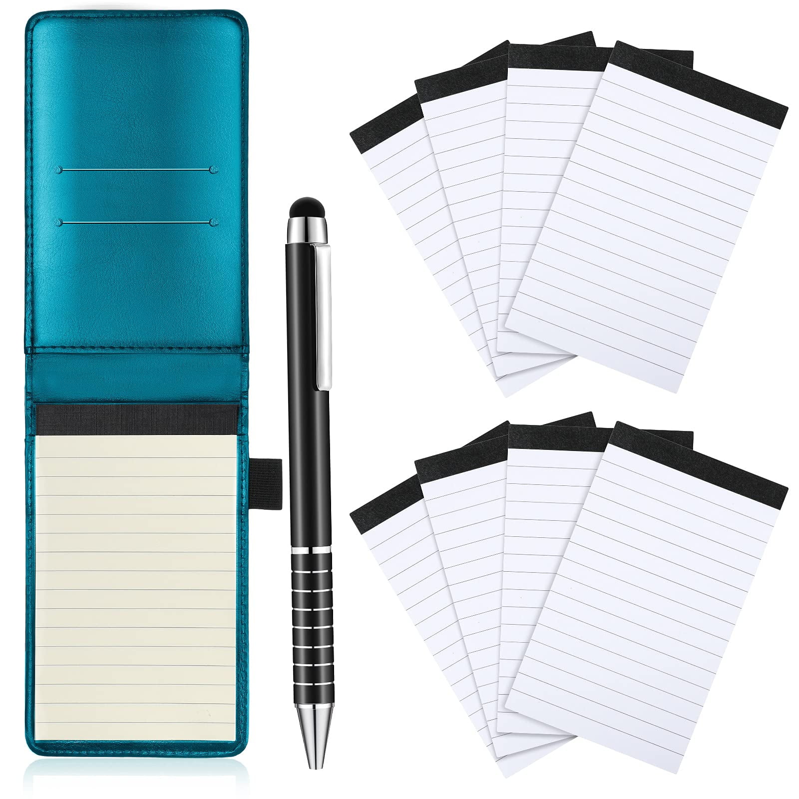 Small Pocket PU Leather Business Notebook Lined Memo Pad Holder Jotter Book Sten for sale online 