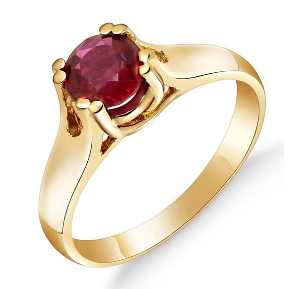 Galaxy Gold 14K Solid Yellow Gold Reason to Love 1.1 ct Ruby Ring (6.5)