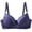 Dark Blue, variant on Women Elegant Wireless Floral Lace Bra Full Coverage Comfort Brassiere Soft Breathable Everyday Bra White 90A