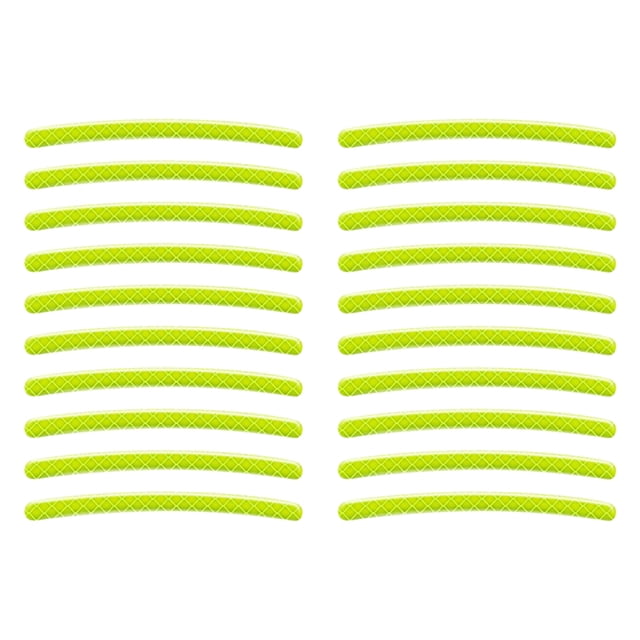 Reflective Wheel Hub Safety Stickers - 20PCs Upgraded Adhesive for Car Tire Rim, Night Visibility Enhancer for Motorcycle Vehicle Decoration