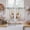 Off-White, variant on Spring Cow Floral Kitchen Curtains 54 Inch Length, Green Eucalyptus Leaves Botanical Tiers Curtains for Bathroom Bedroom Cafe, Light Filtering Small Window Treatment Short Drapes 2 Panels 42"Wx54"L